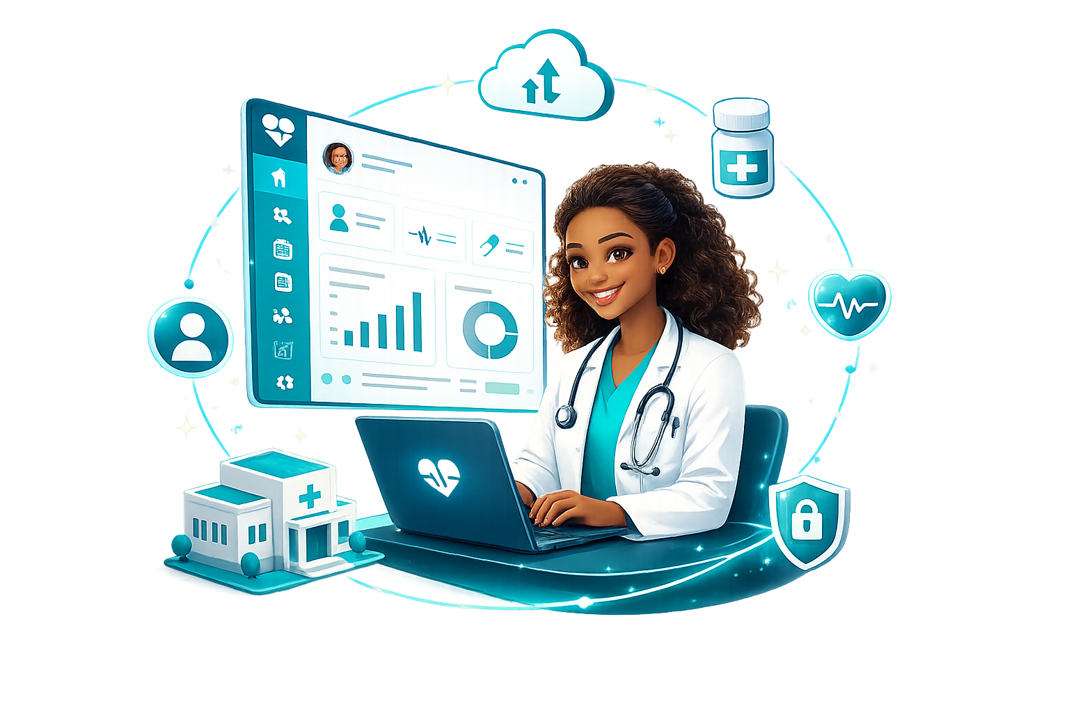 Clinic Pro platform illustration
